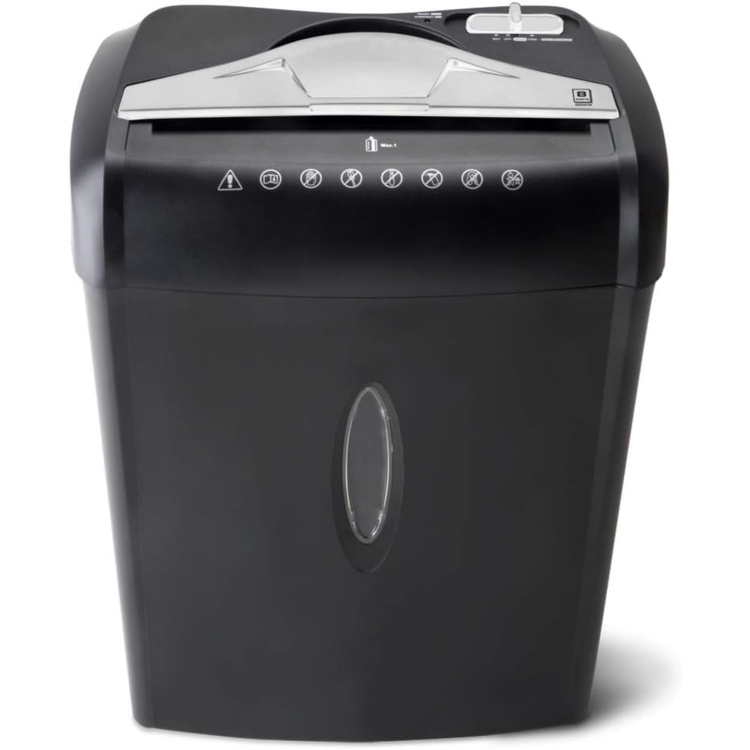 Paper and Credit Card Shredder with 3.7-Gallon Wastebasket, 8-Sheet Cross-Cut with Basket