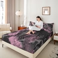 thumbnail image 4 of Homewish Adults Female Men Abstract Snake Pattern Twin Sheet Sets 3pcs,Gradient Animal Print Twin Fitted Sheet Microfiber,Vintage Retro Ombre Aesthetic Breathable Flat Sheet, 4 of 7