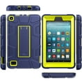 thumbnail image 5 of Allytech Shockproof Case for Amazon 7 Inch Tablet Fire 7 2019 9th Generation, Heavy Duty Protective Kickstand Rubber Kids Children Proof Cases Covers for All-New Amazon Kindle Fire 7, Darkblue/Green, 5 of 6