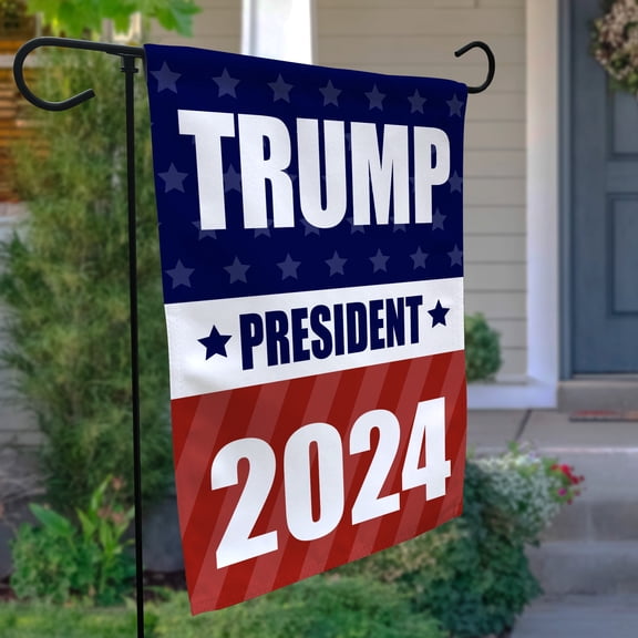 Trump Red White & Blue 2024 12.5" x 18" Garden Flag by Ashton (Printed in the USA)