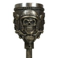 thumbnail image 4 of Mechanics Engineering Motohead Aviator Pilot Skeleton Cranium Skull Wine Goblet, 4 of 7