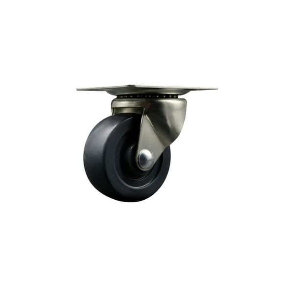 3 Inch General Duty Dolly Hard Rubber Wheel Swivel Top Plate Caster SCC