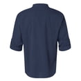 thumbnail image 3 of Blusa y camisa de manga larga con cuello alto para hombre, moda masculina, color liso, cuello vuelto, medio cárdigan, camisa informal con botones, blusa de algodón y poliéster para hombre, 3 of 4