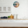 thumbnail image 3 of Beach Wall Clock Battery Operated 10 Inch Small Wooden Wall Clock Silent Decorative Clock for Kitchen Living Room Home Office, 3 of 6