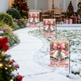 thumbnail image 5 of Meggemo Pink Christmas Garden Flag Double Sided Snowman Moose Pattern Xmas Yard Decor Winter Holiday Accessory for Outdoor Lawn Porch, 5 of 6