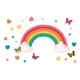 thumbnail image 2 of Watercolor Rainbow Wall Decals Colorful Rainbow Star Wall Stickers Nursery Decor Decals Peel and Stick Butterflies Clouds Wall Sticker for Kids Bedroom Living Room Playroom Home Decor, 2 of 8