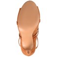 thumbnail image 6 of Journee Womens Samara Back Heel Zip Peep Toe Stiletto Booties, Widths Available, 6 of 10