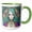 Green/White, variant on 3drose, Art Nouveau Woman. Fantasy Green Haired Princess. Classy Gift for You, 15oz Mug