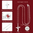thumbnail image 6 of APSVO S925 Sterling Silver Plated Rose Cross Necklaces for Women Girls January Birthstone Pendant with Red Garnet Birthday First Communion Easter Basket Stuffers Jewelry Gifts Teen Adults Kids Ideas, 6 of 8
