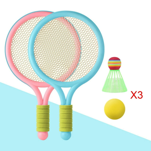 Raquetas de tenis para niños Perfecl Juego de raquetas portátil Azul rosado