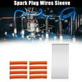 thumbnail image 2 of Unique Bargains 8 Pcs Engine Spark Plug Wire Boots Protector Sleeve with 16 Pcs Wire Cable Ties Set for Car Orange, 2 of 6