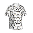 thumbnail image 2 of Daiia Lovely Penguin Hawaiian Shirt for Men Gentle Cotton Regular Short Sleeve Casual-3X-Large, 2 of 9