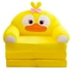 thumbnail image 1 of Cojín de sofá para niños, sillón plegable de felpa con respaldo, 2 en 1, sofás y sillones para niños, sofá plegable con bonitos dibujos animados para sala de estar, dormitorio, asiento Yak Gear, 1 of 4