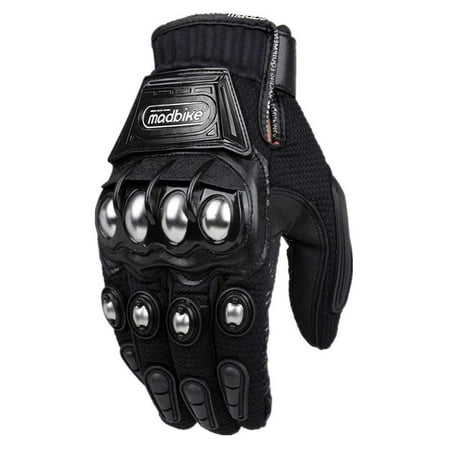 ILM Alloy Steel Knuckle Motorcycle Gloves, Unisex