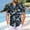 Dark Blue, variant on Purcolt Hawaiian Shirts for Men Summer Casual Short Sleeve Collared Button Down Shirts Novelty Tropical Print Beach Shirts Comfortable Tee Tops
