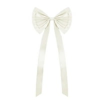 hulanddfd Christmas Tree Bows, 24"x71in" White Christmas Bows Xmas Hanging Decoration for Xmas Tree Wreath and Wedding Party Holiday Decor