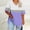 Purple, variant on Oefntac Womens Tops Oversized V Neck Short Sleeve Solid Color Base Shirt Sports T Shirt Color Blocked Loose Tops for Women Breathable Athletic