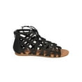 thumbnail image 2 of Qupid DH79 Women Leatherette Open Toe Hollow Out Lace Up Gladiator Sandal, 2 of 6