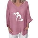 thumbnail image 1 of Blusa suelta con cuello en V y manga tres cuartos con estampado elegante para mujer OAVQHLG3B Store  lin121212, 1 of 4