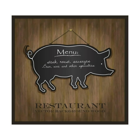 blackboard pig restaurant menu card print by mondih walmart com