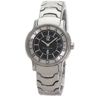 Pre-Owned BVLGARI Watch Ashoma Stainless Steel Silver Black 