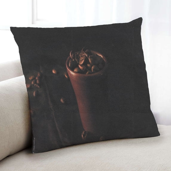 Ahgly Company Drinks Coffee Indoor Throw Pillow, 18 inch by 18 inch