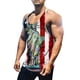 thumbnail image 1 of Camiseta sin mangas con estampado digital 3D del Día de la Independencia de verano para hombre Pompotops oipoqjl30459, 1 of 5