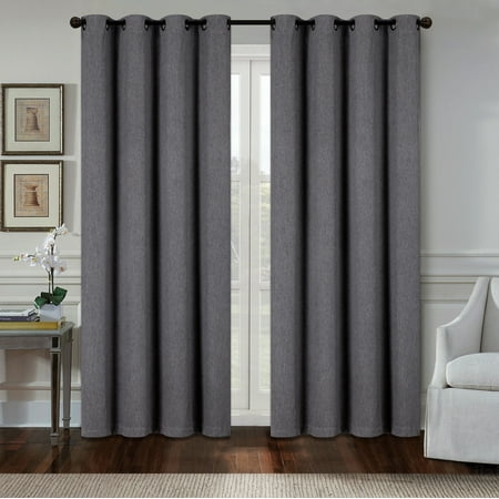 Dainty Home Aspen Heavy Blackout Extra Wide Grommet Window Curtain