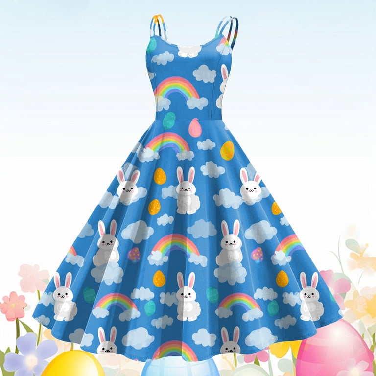 vigerkar Easter Dress for Women Vintage Dresses Spaghetti Strap Party Dress Easter Eggs Print Party Prom Dresses (Blue, XL) - Walmart.com vigerkar Easter Dress for Women Vintage Dresses Spaghetti Strap Party Dress Easter Eggs Print Party Prom Dresses (Blue, XL) - Walmart.com