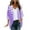 Purple, variant on Hvyesh 3/4 Sleeve Cardigan for Women Plus Size Open Front Cardigans Trendy Floral Print Chiffon Cover Up Tops