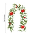 thumbnail image 3 of HomeKingdee Christmas Garland, Realistic Soft Thick Green Faux Cedar Pine Garland with Red Berries Cypress Berry Garland for Crafting, Home Fireplace Wall Decoration, 3 of 6