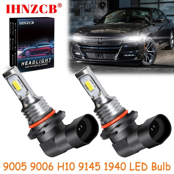 IHNZCB for Dodge Charger 2015-2021 White LED Headlights Bulb,9005 HB3 9006 HB4 9145 9140,YHB,Y07
