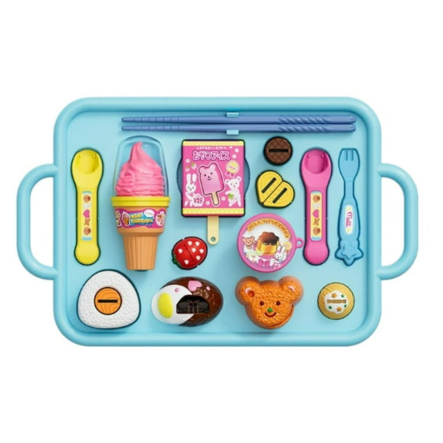 Simulation Diy Fun Dinner Plate Set Kitchen Food Model Early Education Mini Food Kitchen Toy Funny Creative Mini Ice Cream Feeding Set Birthday Gift
