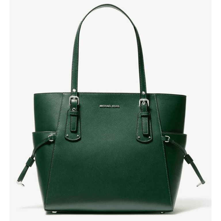 Michael Kors Voyager Large East West Tote Bag Saffiano Leather Racing Green