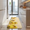 thumbnail image 4 of Beige Sunflower Handwriting Pattern Kitchen Rug Mat,Kitchen Runner Rugs Non Skid Washable,Decorative Kitchen Floor Mats for Kitchen,Sink,Laundry,17"x47.2", 4 of 7