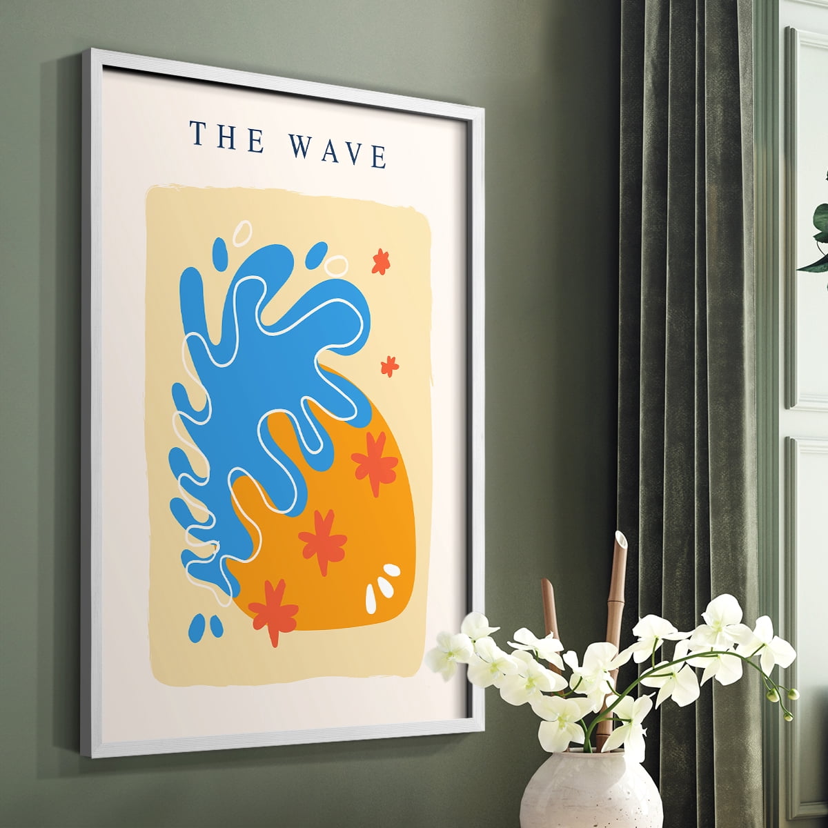 Matisse CDLXIII in White Solid Wood Framed Print No Nail Hanging