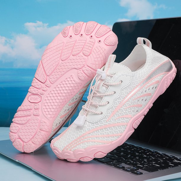 Zapatos de agua unisex, zapatos de playa antideslizantes para deportes acuáticos (40 Rosa)