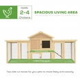 thumbnail image 4 of PawHut Chicken Coop, Wooden Large Rabbit Hutch with Nesting Box, Run, Ramp, 4 of 10
