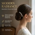 thumbnail image 6 of Miallo Minimalist Glam Rhinestone Hair Side Comb, Sparkling Crystal Headpiece for Wedding and Prom, Decorative Gold Hair Comb for Women’s Wear, 6 of 8