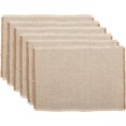 thumbnail image 2 of Ashton & Willow Creme White Farmhouse Tabletop Kitchen Hazel Cotton Herringbone Rectangle Placemat Set of 6, 2 of 3