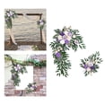 thumbnail image 3 of Plantas de decoración artificial Colcomx hojas violeta arco flores, 3 of 7