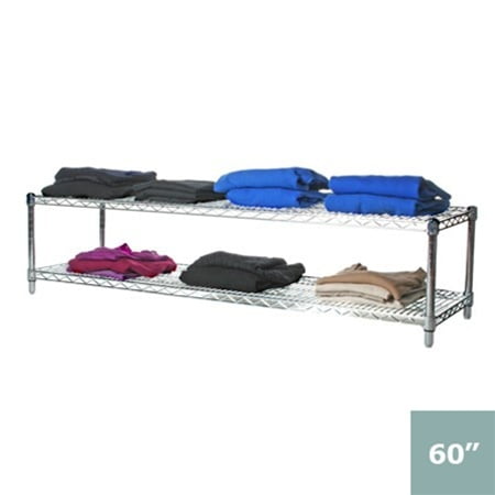 

Chrome Wire Shelving with 2 Shelves - 24 d x 60 w x 14 h (SC246014-2)