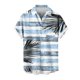 thumbnail image 1 of Mens Casual Manga Corta Botón Abajo Camisas Impresas Bolsillo Botón Turndown Cuello Top Blusa Camisa, 1 of 5