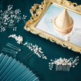 thumbnail image 3 of 44 Pieces Wedding Hair Comb Faux Pearl Crystal Bride Hair Accessories Hair Side Comb Clips U-shaped Flower Rhinestone Pearl Hair Clips for Bride Bridesmaid (Fresh Style), 3 of 4