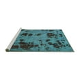 thumbnail image 2 of Ahgly Company Machine Washable Indoor Rectangle Persian Turquoise Blue Bohemian Area Rugs, 3' x 5', 2 of 4