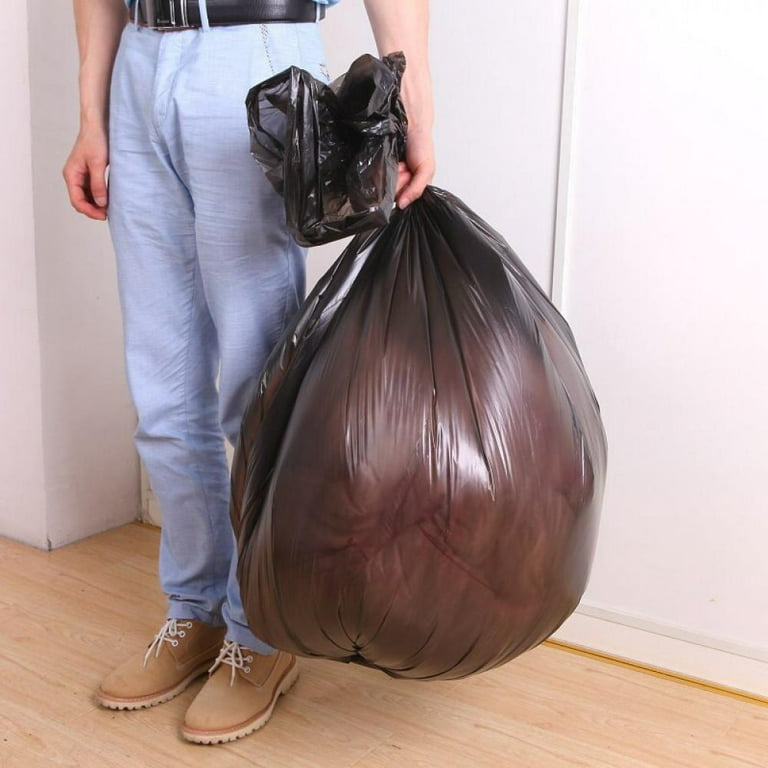 10pcs [new Material Thick Drawstring Garbage Bag] Color Black