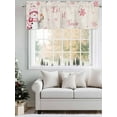 thumbnail image 5 of Christmas Snowman Valances for Windows Bird Snowflake Winter Pink Linen Texture Rod Pocket Curtains Valance Short Window Treatment Drapes for Living Room, Bedroom Bathroom 54"&nbsp;W x 18" L, 5 of 5