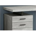 thumbnail image 3 of Desks: Modern 48'' Home Office Desk with Reversible Setup & Storage Drawers, Grey Laminate/Black Metal | Grey | Particle Board, 3 of 6
