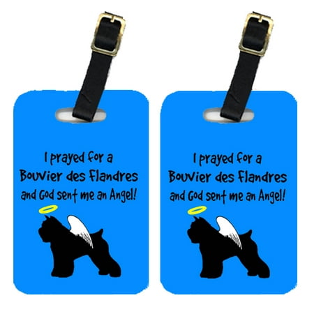 Pair of 2 Bouvier des Flandres Luggage Tags