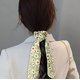 thumbnail image 3 of Ribbon Hair Tie Printed Silk Scarf Large Intestine Hair Tie Horsetail Streamer Fabric Big Hair Tie Women And Girls Soft Hair Rope Hair Accessories Gre, 3 of 4